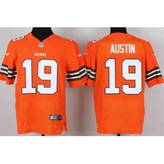 Nike Cleveland Browns 19 Miles Austin Orange Elite NFL Jersey